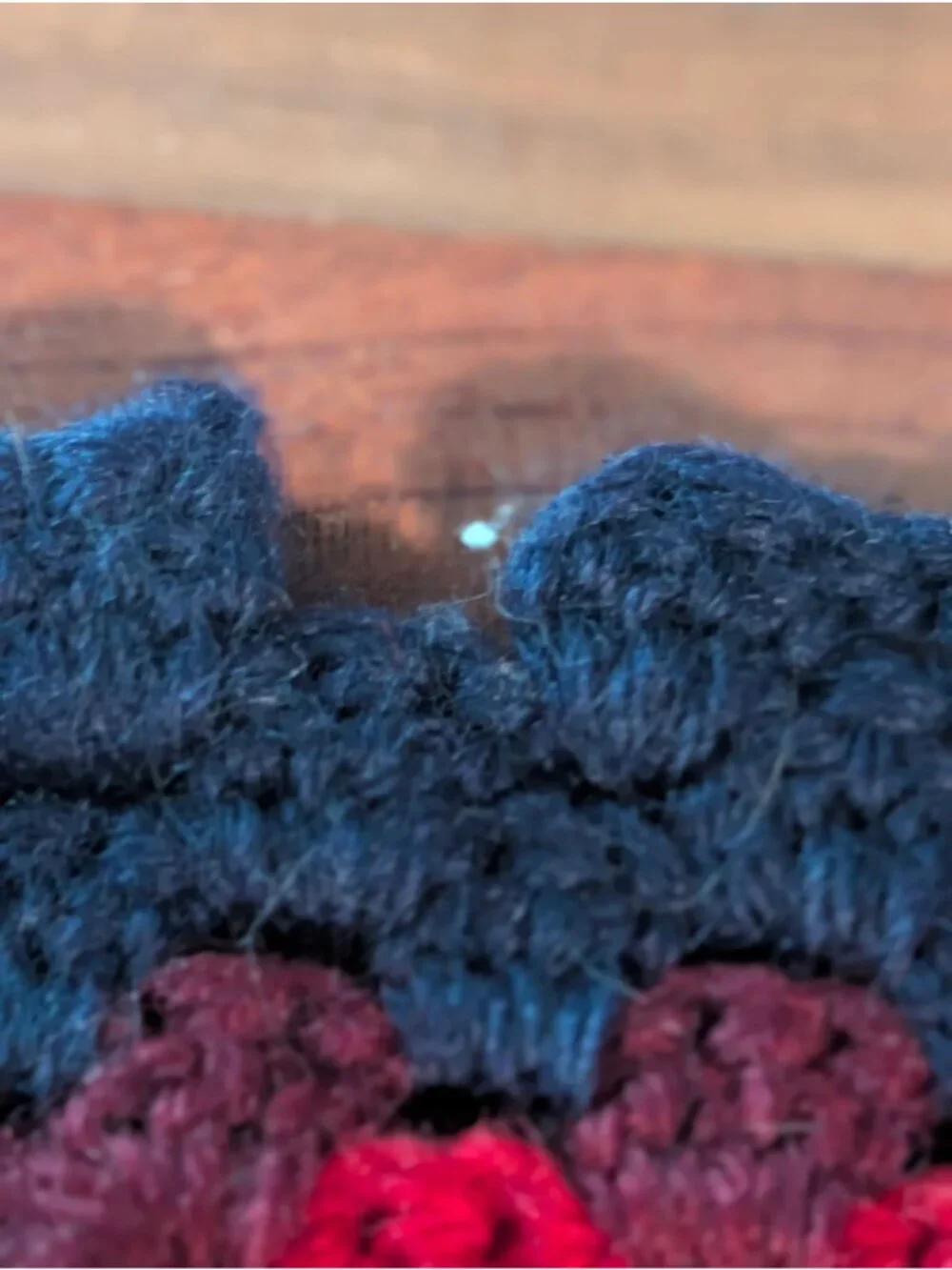 1970's Handmade Granny Square Crochet Throw With Vibrant Multicolor Squares And